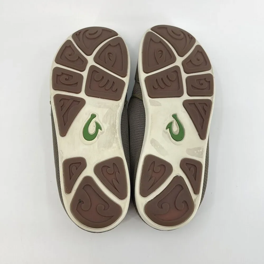 Olukai Mens Size 13 Nohea Mesh Brown Taupe Slip On Casual Comfort Shoes